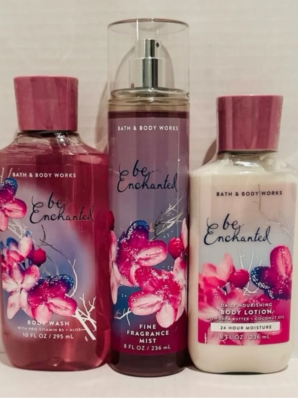 Bath & Body NEW Be Enchanted Fine Fragrance Mist, Body Lotion & Body Wash